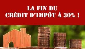 15% de crédit d'impôt, c'est jusqu'au 30 juin 2018 après c'est fini !