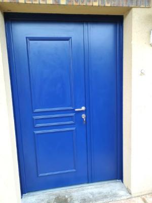 Porte d'entrée Aluminium Euradif Bleu Saphir Draveil (91)