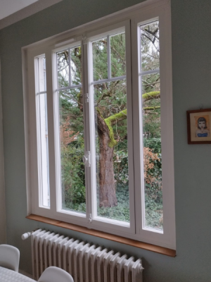 Jolies fenêtres et porte fenêtre en Aluminium Blanc, fabrication AMTB