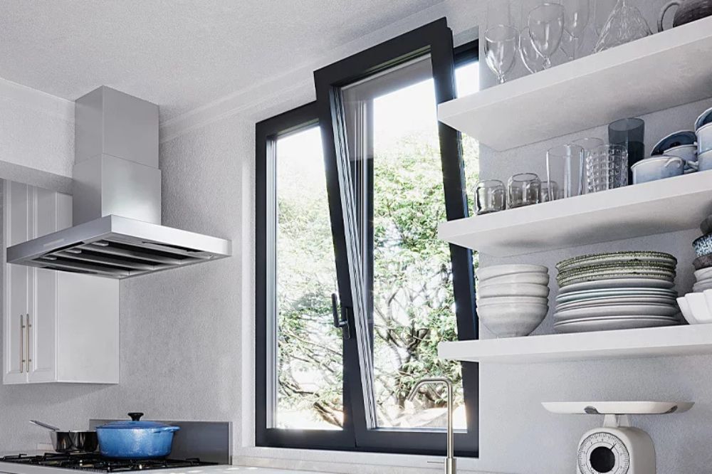 Fenêtre en aluminium Oscillot-battante