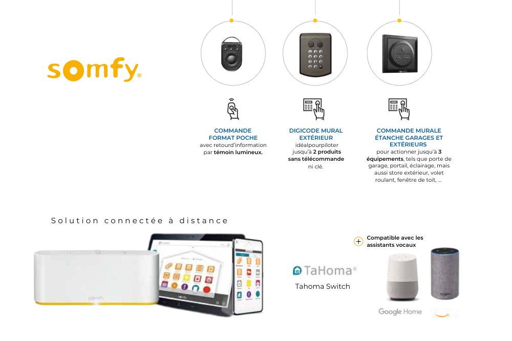 Télécommande somfy porte de garage motorisée